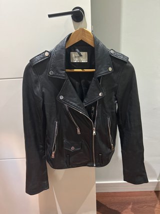 Chaqueta Biker Cuero Pull&Bear Talla S