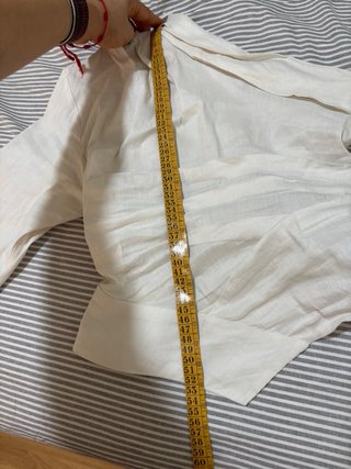 Top asimétrico Zara blanco
