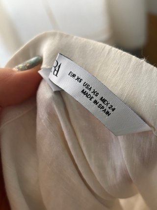 Top asimétrico Zara blanco