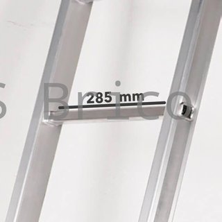 Escalera Telescópica Articulada Aluminio 4+4 Pestaña
