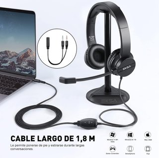 EKSA H12 PC Cuffie con Microfono