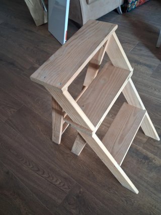 Escalera-Silla Madera
