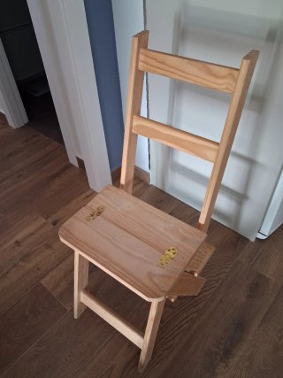 Escalera-Silla Madera