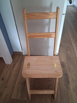 Escalera-Silla Madera