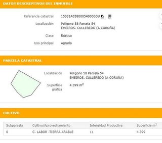 Terreno en venta en Parroquias rurales en Culleredo