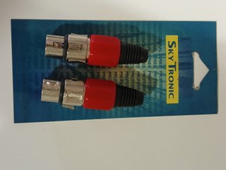 PAR CONECTOR XLR HEMBRA AEREO PROFESIONAL
