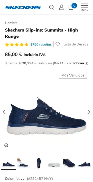Zapatillas Skechers Slip-Ins Azul Marino