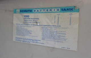 Depósito horizontal 1000L SCHUTZ