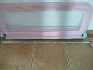 Barrera de cama infantil rosa
