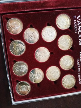 Colección 13 Monedas Plata Ley 925 Vascos