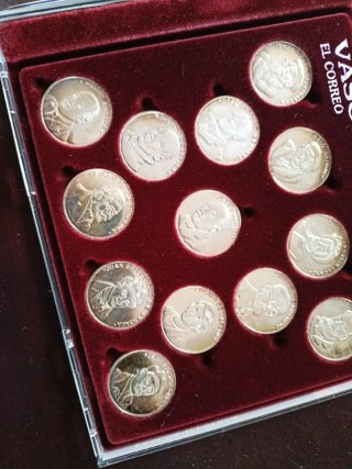 Colección 13 Monedas Plata Ley 925 Vascos