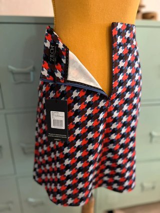 Zilch Amsterdam – Houndstooth A-Line Skirt –