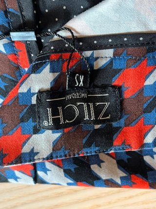 Zilch Amsterdam – Houndstooth A-Line Skirt –