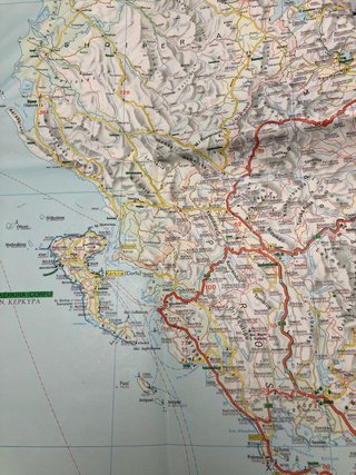 Mapa Carreteras Grecia Plaza & Janes Antiguo