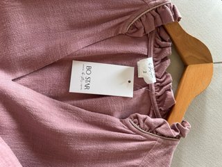 Vestido BO-STAR rosa empolvado