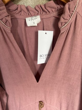 Vestido BO-STAR rosa empolvado