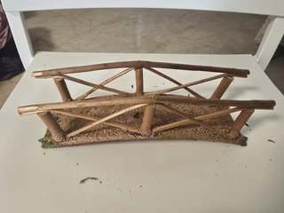 Puente portal Belén madera artesanal