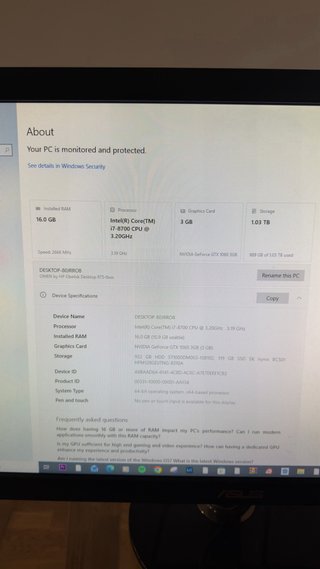 PC Gaming HP OMEN + Monitor ASUS