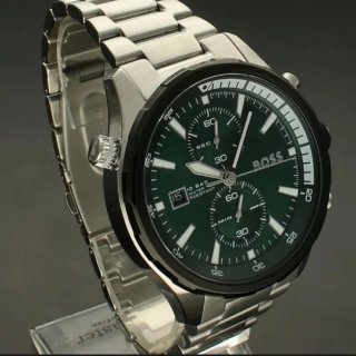 Reloj Hugo Boss Hombre Verde y Plateado