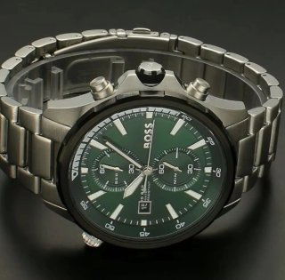 Reloj Hugo Boss Hombre Verde y Plateado