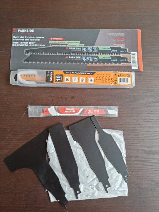 Set Hojas Sierra Sable Parkside y Tolesa