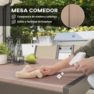 Mesa y 6 Sillas Exterior
