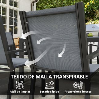 Mesa y 6 Sillas Exterior