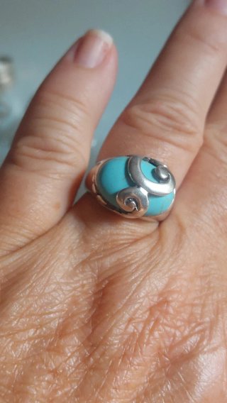 Anillo Vintage Plata y Turquesa