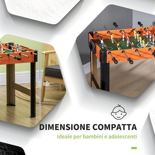 Biliardino de Futbolín para Niños con Manijas Antideslizantes, Marcador y Pelotas Incorporadas, 118X104X69Cm