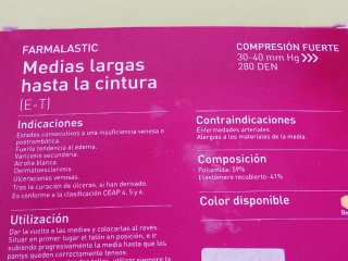 Medias Farmalastic Compresión Fuerte Beige