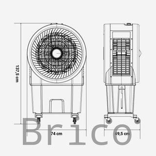 Climatizador 90L Modo Frío y Evaporación - TULUM 7090