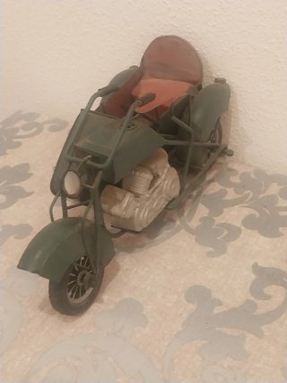 Motocicleta Decoración con Sidecar Metálico