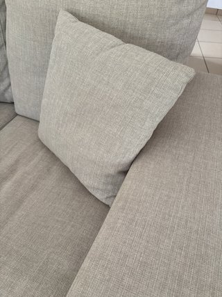 Sofá biplaza beige tela