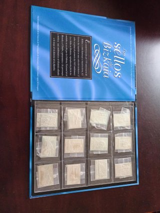 12 Sellos Bizkaia Plata Ley 925