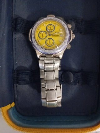 Reloj Calypso Hombre Plata y Amarillo