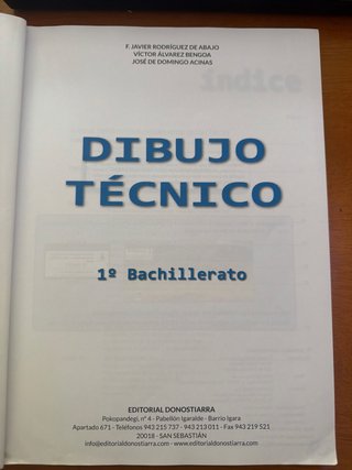 Dibujo tecnico, 1o Bachillerato