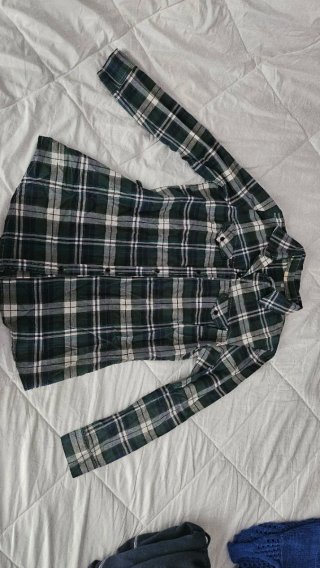 Camisa cuadros mujer verde