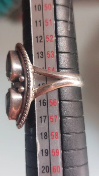 Anillo Plata Citrino Doble Gema