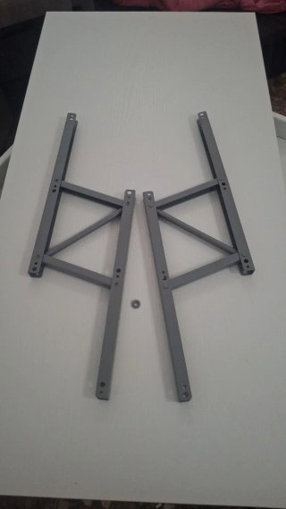 Mesa de centro blanca y gris