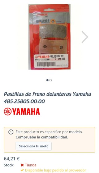 Pastillas Freno Yamaha TMAX 530 SX Originales