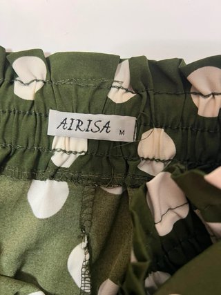 Pantaloncini vita alta pois verdi