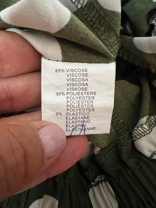 Pantaloncini vita alta pois verdi