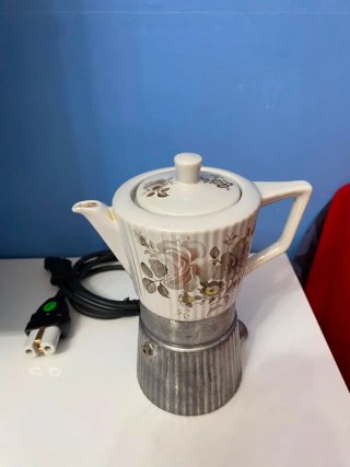 Caffettiera Girmi anni '60 floreale
