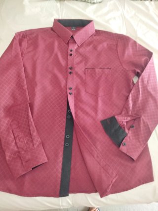 Camisa de vestir hombre burdeos