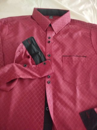 Camisa de vestir hombre burdeos