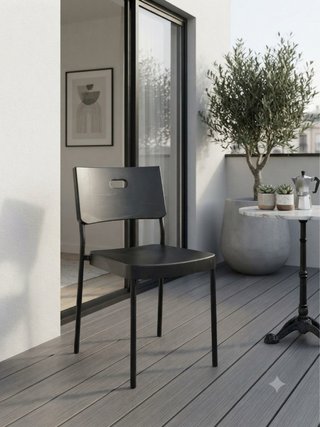 Silla Negra Moderna apilable