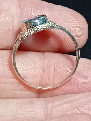 Anillo Plata Ley Piedra topacio