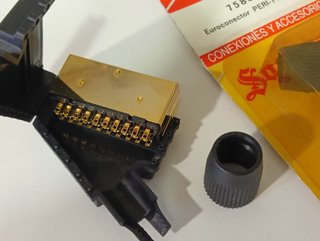 CONECTOR SCART GOLD (EUROCONECTOR) PARA MONTAR