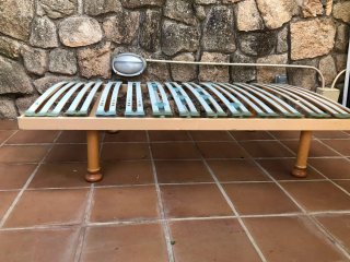Cama forja estilo romántico blanco viejo