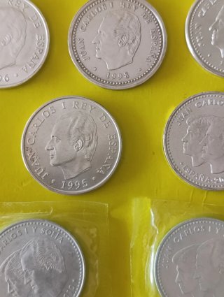 Lote 10 monedas 2000 pesetas plata